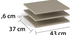 rauch Einlegeboden »Zubehör für Schränke der Serie MINOSA Schranktiefe 41 cm« 2er-Set Breite 43 cm, Tiefe 37 cm