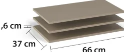 rauch Einlegeboden »Zubehör für Schränke der Serie MINOSA Schranktiefe 41 bzw. 48 cm« 2er-Set Breite 66 cm, Tiefe 37 cm