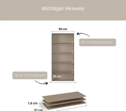 rauch Einlegeboden »Zubehör für Schränke der Serie MINOSA Schranktiefe 41 bzw. 48 cm« 2er-Set Breite 88 cm, Tiefe 37 cm