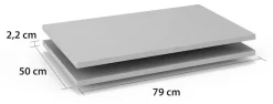 rauch Einlegeboden »Zubehör für Rauch-Schränke ORANGE/BLACK,« 2er-Set Breite 79 cm, Tiefe 50 cm