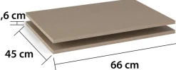 rauch Einlegeboden »Zubehör für Rauch-Drehtürenschränke ORANGE« 2er-Set Breite 66 cm, Tiefe 45 cm
