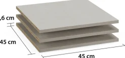 rauch Einlegeboden »Zubehör für Rauch-Schränke Garderobe Kleiderschrank Schrank« 3er-Set Breite 45 cm, Tiefe 45 cm MADE IN GERMANY