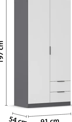 rauch Kleiderschrank »Drehtürenschrank Schrank Garderobe Ankleide Schlafzimmer LAGOA« 3 verschiedene Ausstattungen BASIC/CLASSIC/PREMIUM (inkl. SOFT-CLOSE),mit geräumigen Schubladen, optional mit Aufsatz MADE IN GERMANY