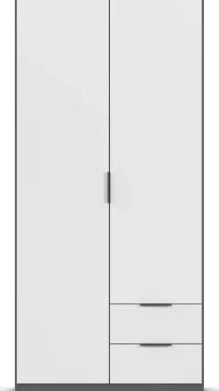 rauch Kleiderschrank »Drehtürenschrank Schrank Garderobe Ankleide Schlafzimmer LAGOA« 3 verschiedene Ausstattungen BASIC/CLASSIC/PREMIUM (inkl. SOFT-CLOSE),mit geräumigen Schubladen, optional mit Aufsatz MADE IN GERMANY