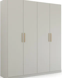 rauch Kleiderschrank »Drehtürenschrank Schrank Garderobe Ankleide SKANDI BY QUADRA SPIN« Breiten: 181/226/271 cm, Höhe 210 cm,im Landhaus-Stil mit Massivholzgriffen aus Wildeiche