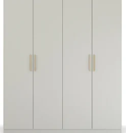 rauch Kleiderschrank »Drehtürenschrank Schrank Garderobe Ankleide SKANDI BY QUADRA SPIN« Breiten: 181/226/271 cm, Höhe 210 cm,im Landhaus-Stil mit Massivholzgriffen aus Wildeiche