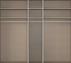 rauch Kleiderschrank »Drehtürenschrank Schrank Garderobe Wäscheschrank KONA« Breiten 251/301 cm, Höhe 223 cm, Tiefe 61 cm,Glasauflage, Massivholz-Absetzung, SOFT-CLOSE-FUNKTION MADE IN GERMANY