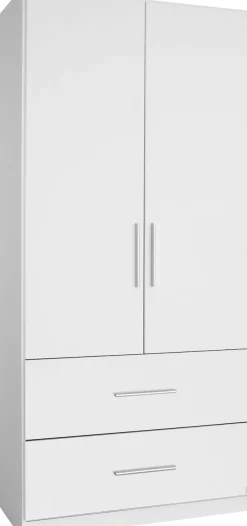 rauch Kleiderschrank »Drehtürenschrank Schrank Garderobe Wäscheschrank Schlafzimmer ALVOR« Breiten 91/136/181 cm, Höhe 197 cm,erhältlich optional mit Spiegel, 2 große Schubladen MADE IN GERMANY