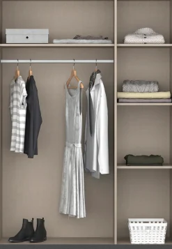rauch Kleiderschrank »Freiham Kleiderschrank Garderobenschrank Nischenlösung« mit Spiegel und Schubkästen, Griffmulden,Schlafzimmerschrank Schrank