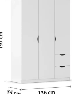 rauch Kleiderschrank »Freising geräumiger Schrank Garderobe Schlafzimmerschrank« in 2 Breiten erhältlich TOP ANGEBOT !,mit Griffmulden und Schubkästen OTTO´s Chois TOP PRODUKT