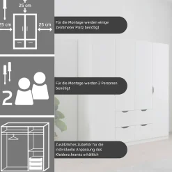 rauch Kleiderschrank »Freising geräumiger Schrank Garderobe Schlafzimmerschrank« in 2 Breiten erhältlich TOP ANGEBOT !,mit Griffmulden und Schubkästen OTTO´s Chois TOP PRODUKT