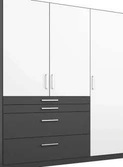 rauch Kleiderschrank »Harburg Drehtürenschrank Schlafzimmerschrank mit viel Stauraum« oberste Schublade mit praktischer Facheinteilung MADE IN GERMANY