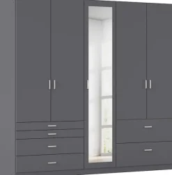 rauch Kleiderschrank »Kleiderschrank Schrank Garderobe Wäscheschrank WILDBERG« Breiten 226/271 cm, Höhen 210/229 cm,mit 6 Schubladen, obere Schublade mit Holz-Einteilung MADE IN GERMANY