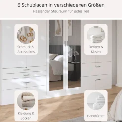 rauch Kleiderschrank »Kleiderschrank Schrank Garderobe Wäscheschrank WILDBERG« Breiten 226/271 cm, Höhen 210/229 cm,mit 6 Schubladen, obere Schublade mit Holz-Einteilung MADE IN GERMANY