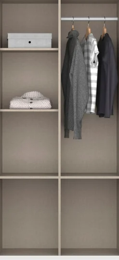 rauch Kleiderschrank »Kleiderschrank Schrank Garderobe deckenhoher Schrank BREMEN« optional mit Spiegel, Breiten: 91/136/181 cm, Höhe: 199 cm,in vielen Farbvariationen, inkl. Kranzblende MADE IN GERMANY