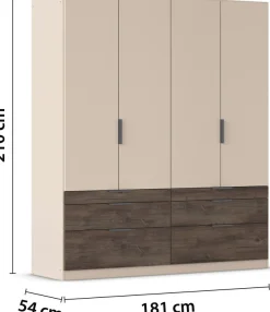 rauch Kleiderschrank »Koda« oberer Schubkasten mit praktischer Inneneinteilung,mit symmetrisch angeordneten Schubladen MADE IN GERMANY