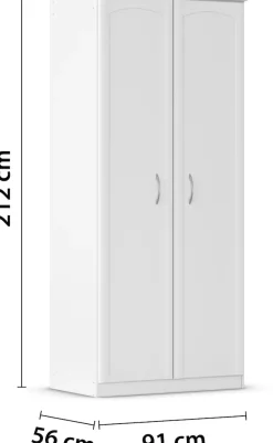 rauch Kleiderschrank »Schrank Garderobe Garderobenschrank Putzschrank Wäscheschrank TORRENT« Breiten 91/136/181 cm, Höhe 210 cm,optional Außenschubladen und Spiegel, viel Stauraum MADE IN GERMANY