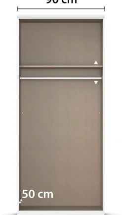 rauch Kleiderschrank »Schrank Garderobe Garderobenschrank Putzschrank Wäscheschrank TORRENT« Breiten 91/136/181 cm, Höhe 210 cm,optional Außenschubladen und Spiegel, viel Stauraum MADE IN GERMANY