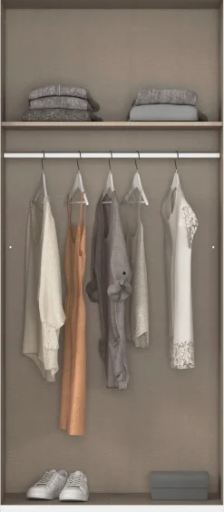 rauch Kleiderschrank »Schrank Garderobe Garderobenschrank Putzschrank Wäscheschrank TORRENT« Breiten 91/136/181 cm, Höhe 210 cm,optional Außenschubladen und Spiegel, viel Stauraum MADE IN GERMANY