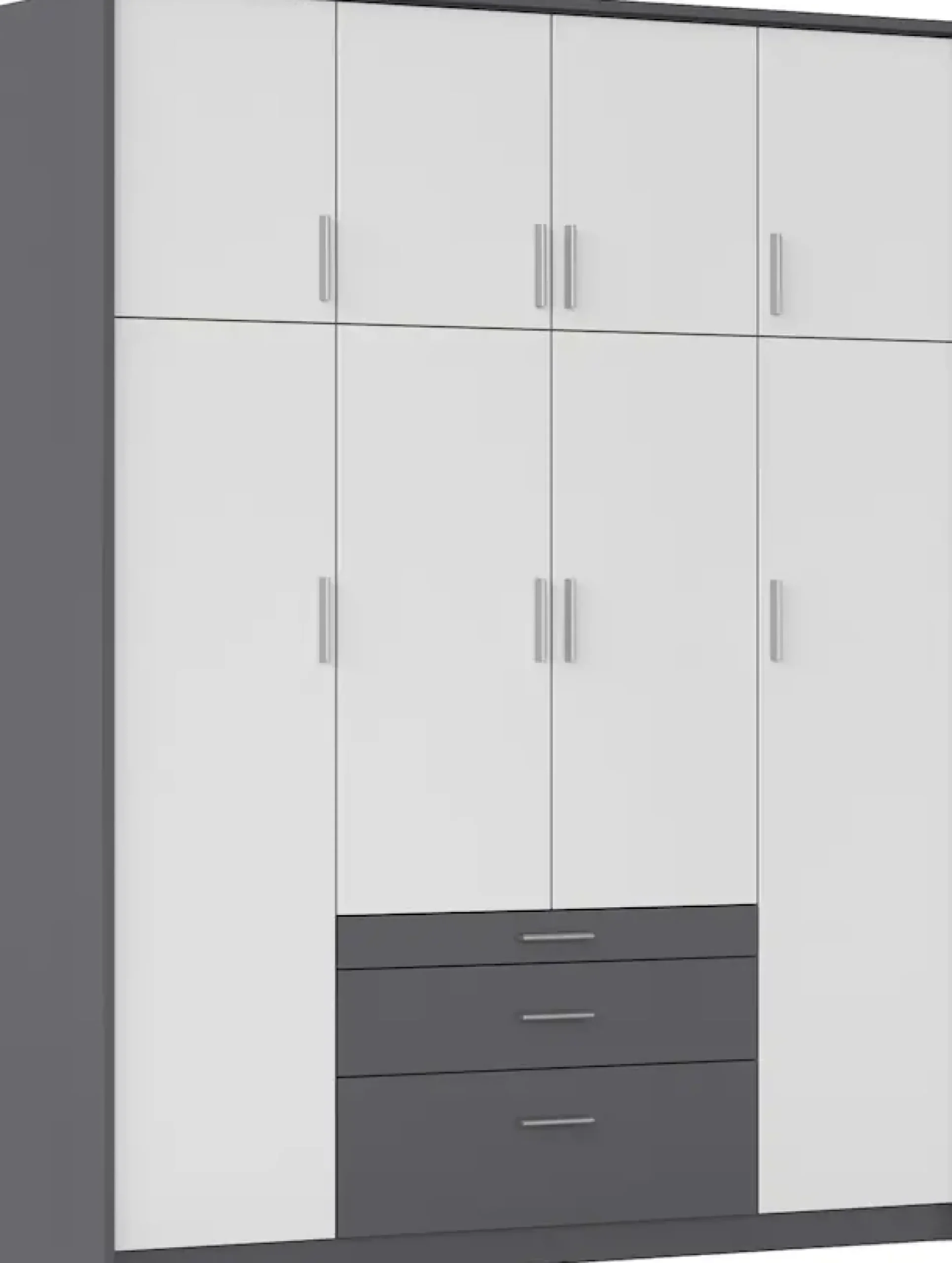 rauch Kleiderschrank »Schrank Drehtürenschrank Garderobe Ankleide Schlafzimmer HILDESHEIM« Breiten: 185/275 cm, Höhe 231 cm,oberste Schublade mit praktischer Facheinteilung MADE IN GERMANY