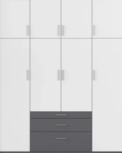 rauch Kleiderschrank »Schrank Drehtürenschrank Garderobe Ankleide Schlafzimmer HILDESHEIM« Breiten: 185/275 cm, Höhe 231 cm,oberste Schublade mit praktischer Facheinteilung MADE IN GERMANY