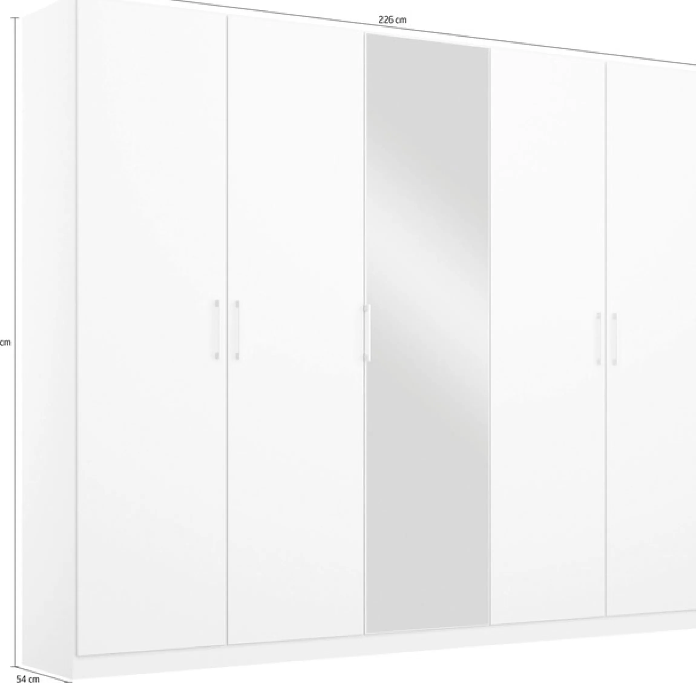 rauch Kleiderschrank »Schrank Mehrzweckschrank Garderobenschrank Schlafzimmer Möbel THOR« 3 verschiedene Ausstattungen BASIC/CLASSIC/PREMIUM (inkl. SOFT-CLOSE),mit farblich passenden, modernen Metallgriffen MADE IN GERMANY