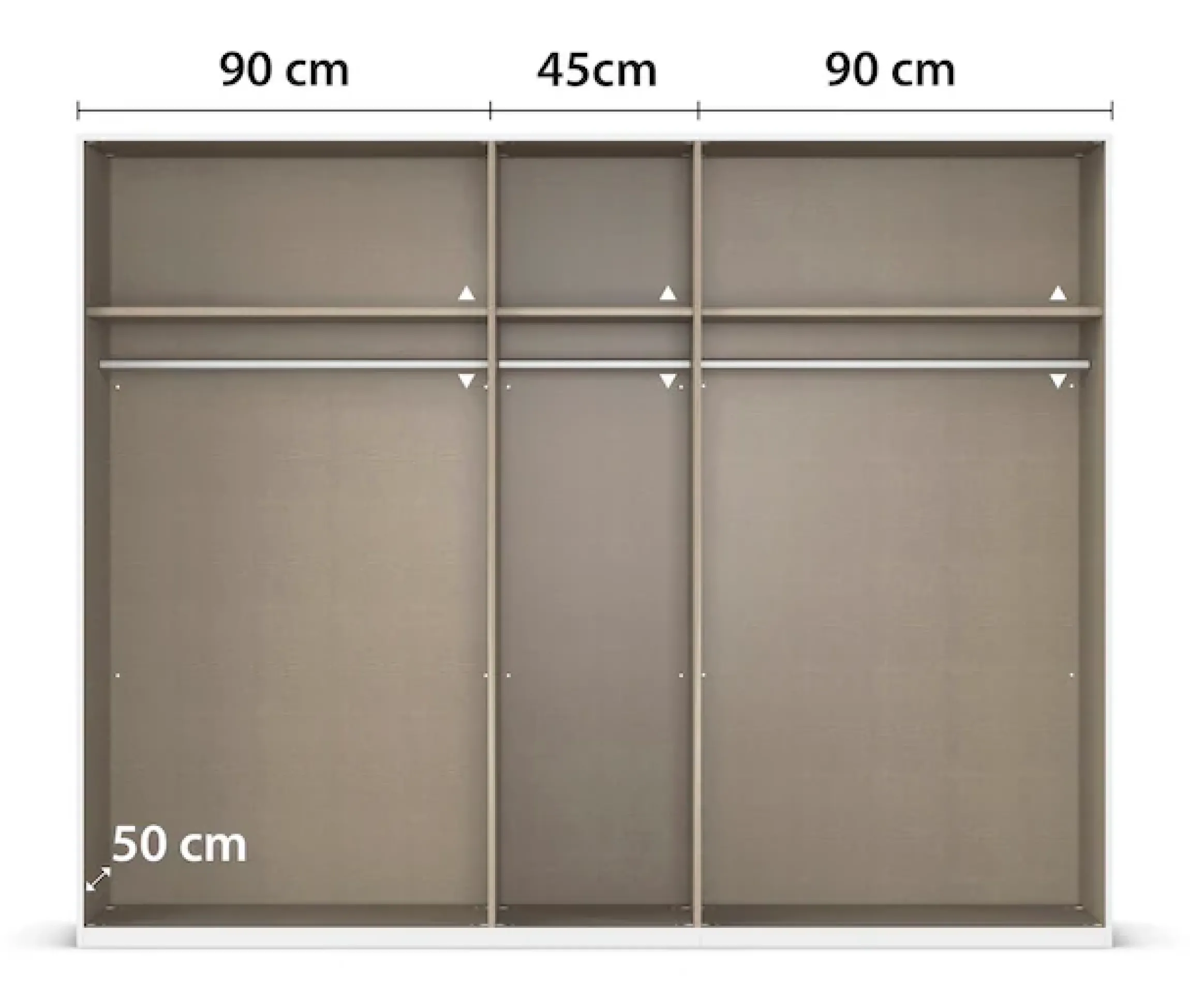 rauch Kleiderschrank »Schrank Mehrzweckschrank Garderobenschrank Schlafzimmer Möbel THOR« 3 verschiedene Ausstattungen BASIC/CLASSIC/PREMIUM (inkl. SOFT-CLOSE),mit farblich passenden, modernen Metallgriffen MADE IN GERMANY
