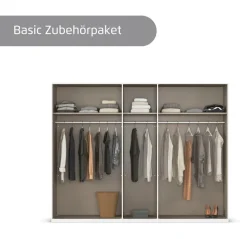 rauch Kleiderschrank »Schrank Mehrzweckschrank Garderobenschrank Schlafzimmer Möbel THOR« 3 verschiedene Ausstattungen BASIC/CLASSIC/PREMIUM (inkl. SOFT-CLOSE),mit farblich passenden, modernen Metallgriffen MADE IN GERMANY
