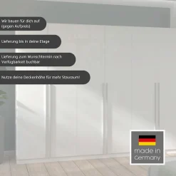 rauch Kleiderschrank »Schrank Drehtürenschrank Ankleide Garderobe Schlafzimmerschrank LORCA« Breiten: 181/271 cm, Höhe: 210 cm,mit langen Griffstangen, elegante Hochglanz-Front MADE IN GERMANY