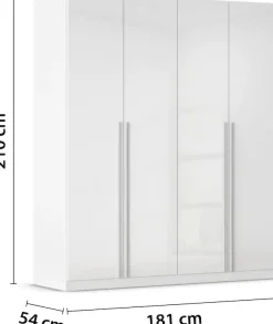 rauch Kleiderschrank »Schrank Drehtürenschrank Ankleide Garderobe Schlafzimmerschrank LORCA« Breiten: 181/271 cm, Höhe: 210 cm,mit langen Griffstangen, elegante Hochglanz-Front MADE IN GERMANY