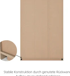 rauch Kleiderschrank »Schrank Drehtürenschrank Ankleide Garderobe Schlafzimmerschrank LORCA« Breiten: 181/271 cm, Höhe: 210 cm,mit langen Griffstangen, elegante Hochglanz-Front MADE IN GERMANY