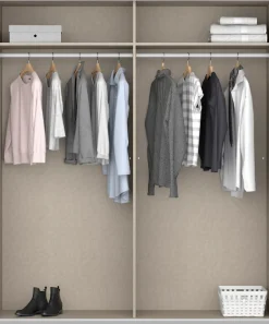 rauch Kleiderschrank »Schrank Drehtürenschrank Ankleide Garderobe Schlafzimmerschrank LORCA« Breiten: 181/271 cm, Höhe: 210 cm,mit langen Griffstangen, elegante Hochglanz-Front MADE IN GERMANY