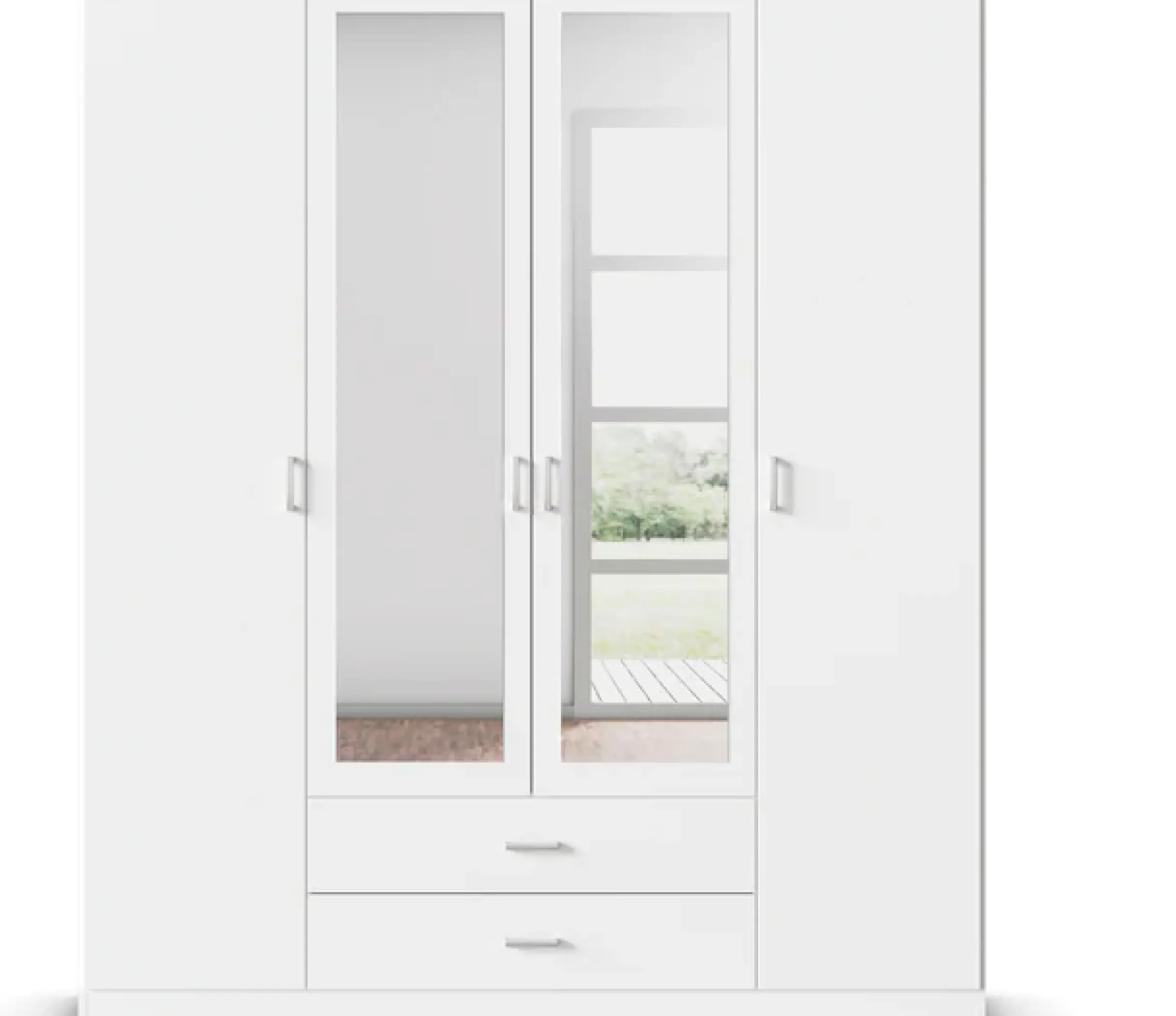 rauch Kleiderschrank »Schrank Garderobe Ankleide GAMMA Breiten 181/271 cm« in 3 Ausstattungen BASIC/CLASSIC/PREMIUM (inkl. SOFT-CLOSE-Funktion),mit Spiegel TOPSELLER MADE IN GERMANY