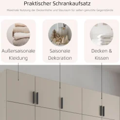 rauch Kleiderschrank »Schrank Garderobe Wäscheschrank GAMMA in 4 Breiten 91-226 cm« 3 verschiedene Ausstattungen BASIC/CLASSIC/PREMIUM (inkl. SOFT-CLOSE),mit Schubladen und Schrankaufsatz, schlichtes Design MADE IN GERMANY