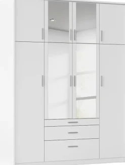 rauch Kleiderschrank »Schrank Drehtürenschrank Garderobe Ankleide Schlafzimmer HILDESHEIM« Breiten: 185/275 cm, Höhe 231 cm,oberste Schublade mit praktischer Facheinteilung MADE IN GERMANY