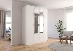 rauch Kleiderschrank »Schrank Drehtürenschrank Garderobe Ankleide Schlafzimmer HILDESHEIM« Breiten: 185/275 cm, Höhe 231 cm,oberste Schublade mit praktischer Facheinteilung MADE IN GERMANY