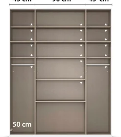 rauch Kleiderschrank »Schrank Drehtürenschrank Garderobe Ankleide Schlafzimmer HILDESHEIM« Breiten: 185/275 cm, Höhe 231 cm,oberste Schublade mit praktischer Facheinteilung MADE IN GERMANY