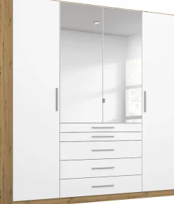 rauch Kleiderschrank »Schrank Drehtürenschrank Ankleide Garderobe Schlafzimmer WEINGARTEN« Breiten: 181/225/270 cm, Höhe 210 cm,mit Spiegel, oberste Schublade mit Einteilung MADE IN GERMANY