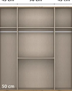 rauch Kleiderschrank »Schrank Drehtürenschrank Ankleide Garderobe Schlafzimmer WEINGARTEN« Breiten: 181/225/270 cm, Höhe 210 cm,mit Spiegel, oberste Schublade mit Einteilung MADE IN GERMANY