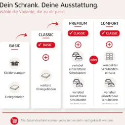 rauch Kleiderschrank »Schrank Möbel Schlafzimmer Garderobe Kinderzimmer WELTNEUHEIT TYNDA« PATENTIERTES SCHNELLMONTAGESYSTEM, Soft-Close-Funktion MADE IN GERMANY