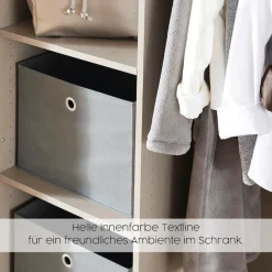 rauch Kleiderschrank »Schrank Drehtürenschrank Ankleide Garderobe Schlafzimmer MOSBACH« Breiten: 181/226/271 cm, Höhe 210 cm,mit Spiegel und farblich abgesetzten Schubladen MADE IN GERMANY