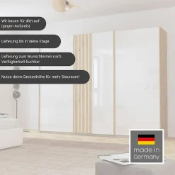 rauch Kleiderschrank »Schrank Drehtürenschrank Ankleide Garderobe Schlafzimmer MOSBACH« Breiten: 181/226/271 cm, Höhe 210 cm,mit Spiegel und farblich abgesetzten Schubladen MADE IN GERMANY