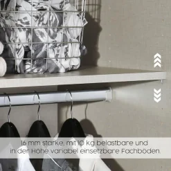 rauch Kleiderschrank »Schrank Drehtürenschrank Ankleide Garderobe Schlafzimmer MOSBACH« Breiten: 181/226/271 cm, Höhe 210 cm,mit Spiegel und farblich abgesetzten Schubladen MADE IN GERMANY