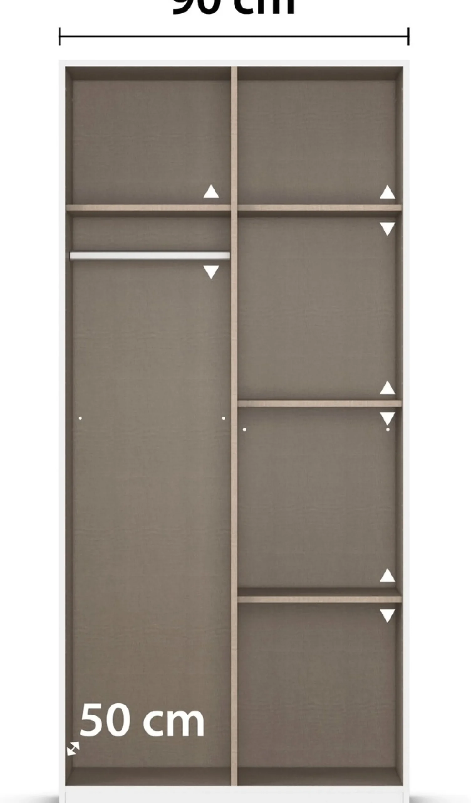 rauch Kleiderschrank »Schrank Garderobe Garderobenschrank Putzschrank Wäscheschrank BERGHEIM« Breite/Höhe/Tiefe: 91/197/54 cm,mit viel Stauraum, rechte Tür abschließbar 2 Schlüssel MADE IN GERMANY