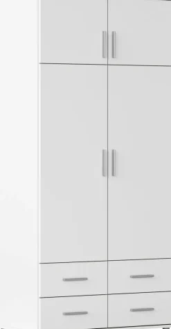 rauch Kleiderschrank »Schrank Drehtürenschrank Ankleide Garderobe Schlafzimmerschrank KEMI« Breiten: 90/135/180 cm, Höhe 194 cm,mit Schrankaufsatz und Schubladen, extra viel Stauraum MADE IN GERMANY