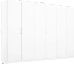 rauch Kleiderschrank »Schrank Mehrzweckschrank Garderobenschrank Schlafzimmer Möbel THOR« 3 verschiedene Ausstattungen BASIC/CLASSIC/PREMIUM (inkl. SOFT-CLOSE),mit farblich passenden, modernen Metallgriffen MADE IN GERMANY