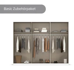 rauch Kleiderschrank »Schrank Mehrzweckschrank Garderobenschrank Schlafzimmer Möbel THOR« 3 verschiedene Ausstattungen BASIC/CLASSIC/PREMIUM (inkl. SOFT-CLOSE),mit farblich passenden, modernen Metallgriffen MADE IN GERMANY