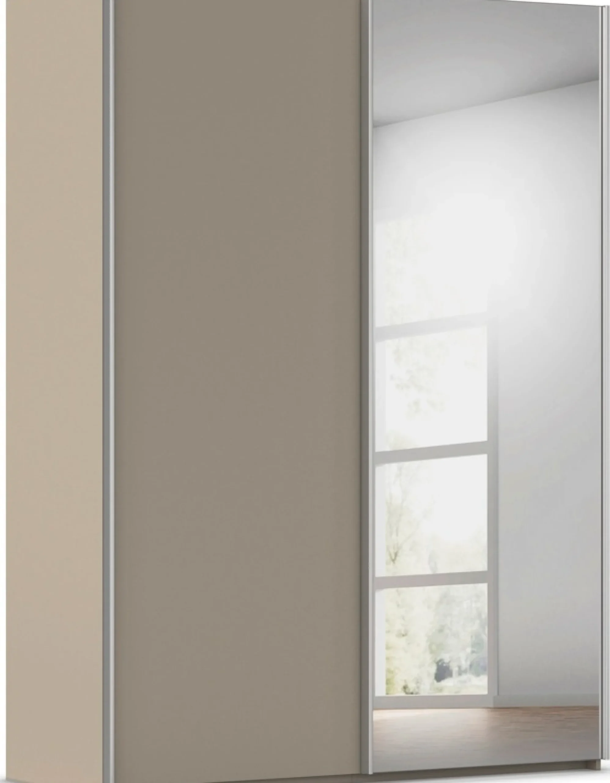 rauch Kleiderschrank »Schwebetürenschrank Schrank Garderobe Ankleide Schlafzimmer TARO« in 3 verschiedenen Ausstattungen BASIC/CLASSIC/PREMIUM (SOFT-CLOSE),4 Breiten, optional Passepartout mit/ohne Beleuchtung MADE IN GERMANY
