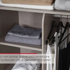 rauch Kleiderschrank »Schwebetürenschrank Schrank Garderobe Ankleide Schlafzimmer TARO« in 3 verschiedenen Ausstattungen BASIC/CLASSIC/PREMIUM (SOFT-CLOSE),4 Breiten, optional Passepartout mit/ohne Beleuchtung MADE IN GERMANY
