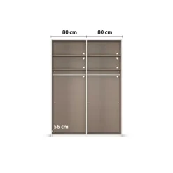 rauch Kleiderschrank »Schwebetürenschrank Schrank Garderobe Ankleide Schlafzimmer TARO« in 3 verschiedenen Ausstattungen BASIC/CLASSIC/PREMIUM (SOFT-CLOSE),4 Breiten, optional Passepartout mit/ohne Beleuchtung MADE IN GERMANY